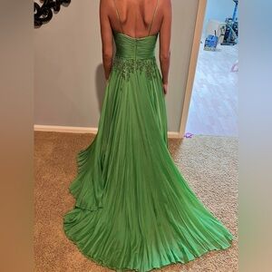 Custom Sherri Hill Green Evening Gown